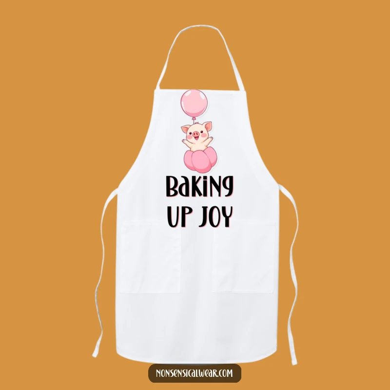Funny Kawaii Piglet Balloon Apron - Kitchen Smile Adventure!