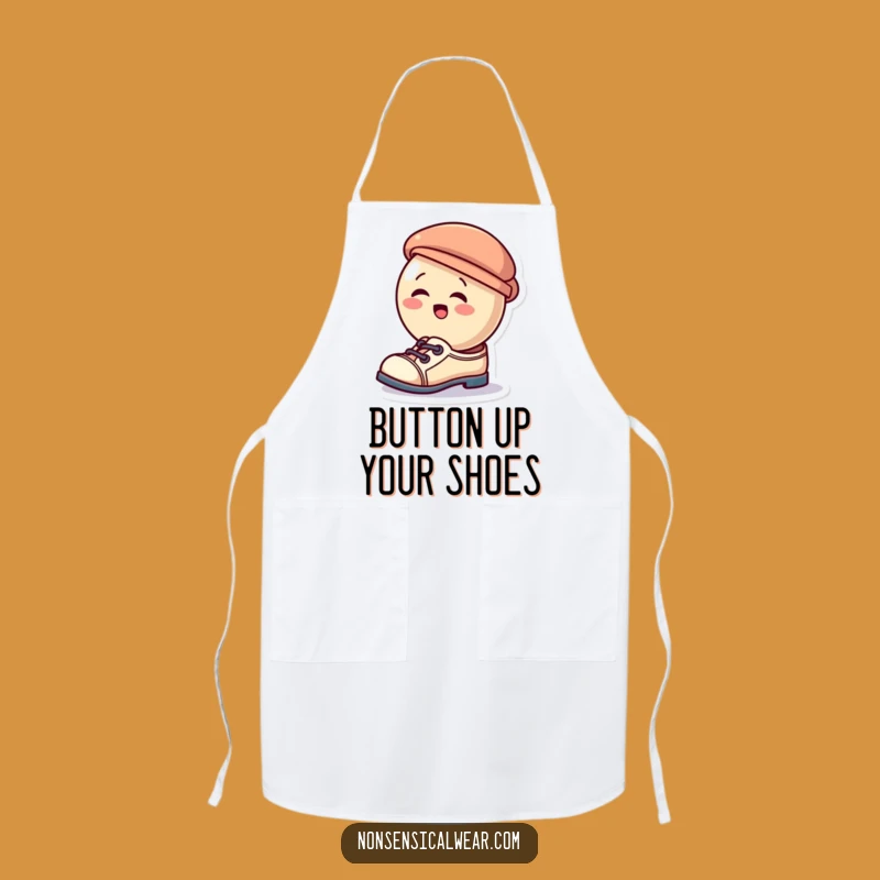 Funny Giggling Button Apron - Hilarious Kitchen Wear for Cooking Fun