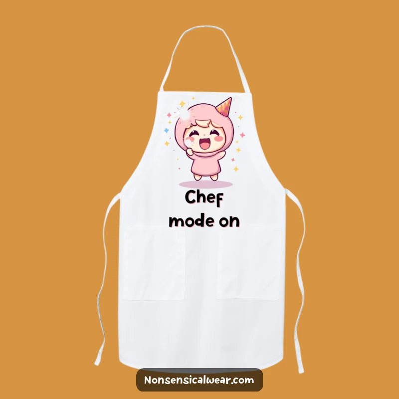 Funny Cheerful Character Apron: Cook with Glee in This Hilarious Party Popper Kitchenwear