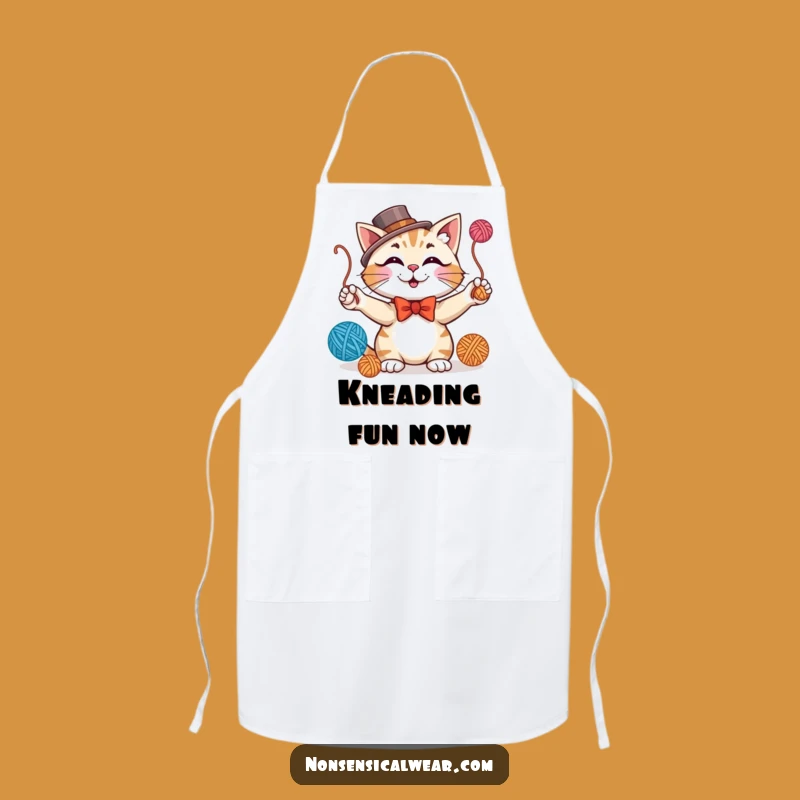 Funny Juggling Cat Apron - Dapper Kitchen Fun for Feline Enthusiasts