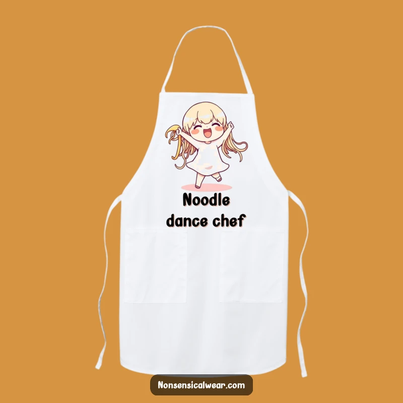 Funny Noodle Dance Apron - Chef Character's Wiggling Pasta Protection - Kitchen Gift