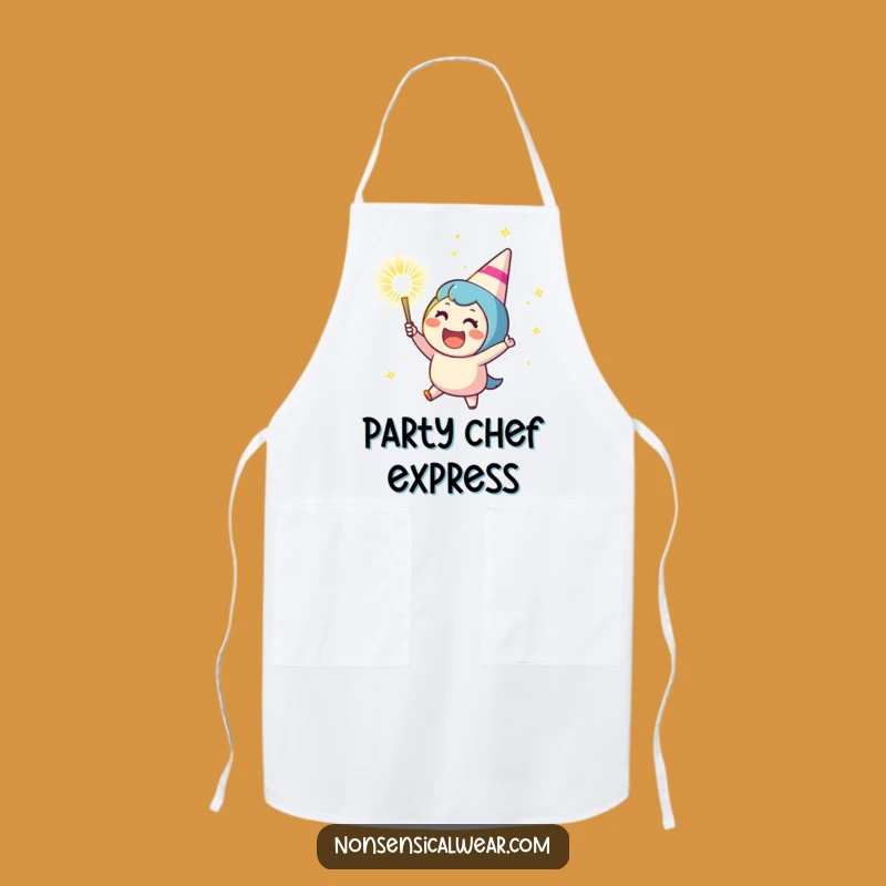 Funny Party Popper Apron - Chef Character's Festive Protection - Kitchen Gift