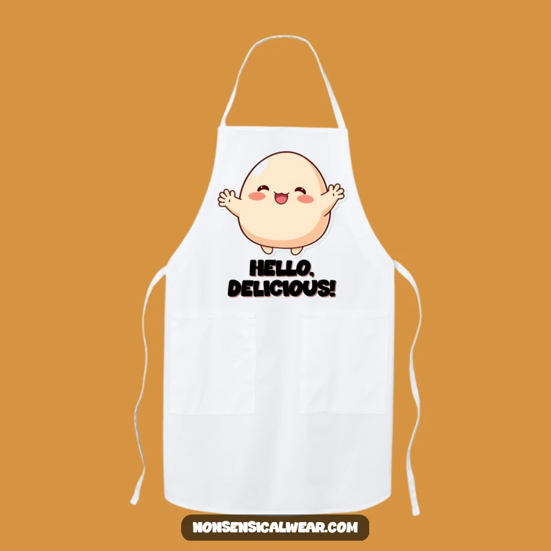Funny Waving Blob Character Apron - Welcome Guests with Culinary Charm