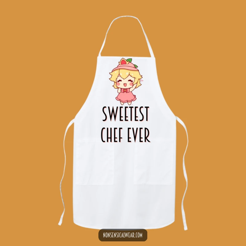 Funny Peach Hat Apron: Playful Fruit Fan Chef Funny Gift