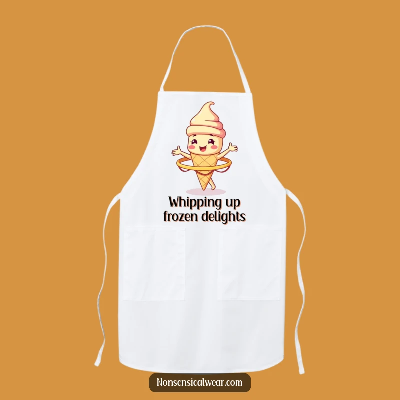 Funny Ice Cream Cone Hula Hoop Apron - Kitchen Coolness Gift