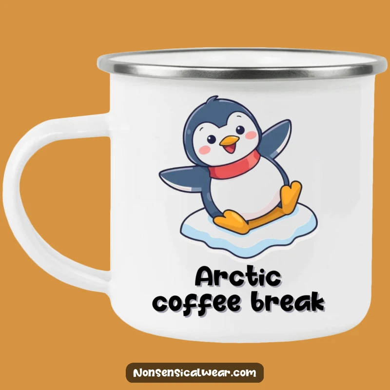 Funny Penguin Camping Mug: Enjoy Hot Drinks on Hilarious Arctic Adventures