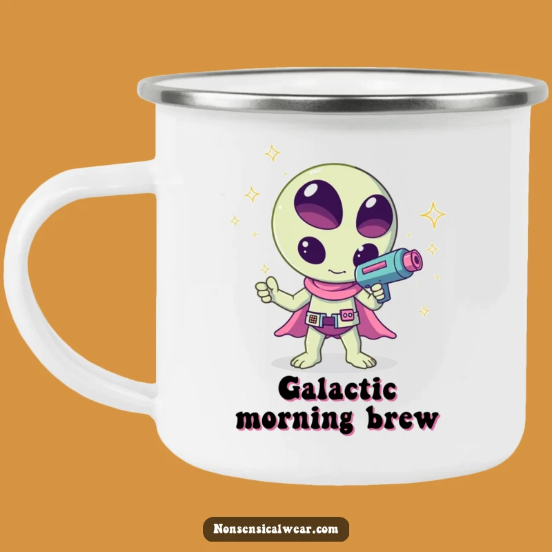 Funny Kawaii Alien Sparkle Camping Mug - Adventure Sparkle!