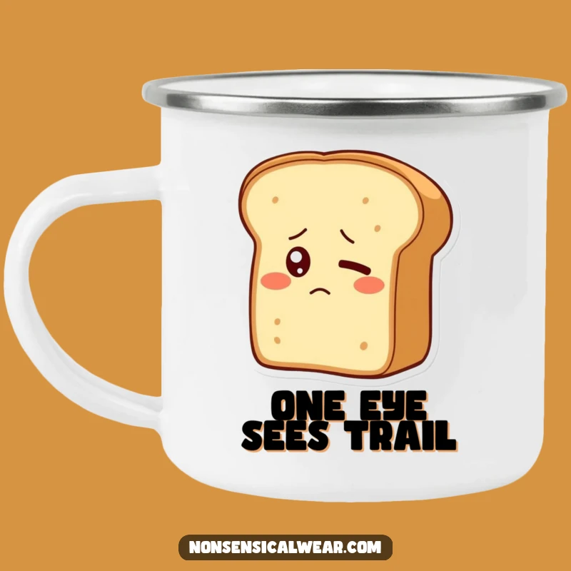 Funny Bewildered Bread Loaf Camping Mug - Adventure Fuel for Laughs