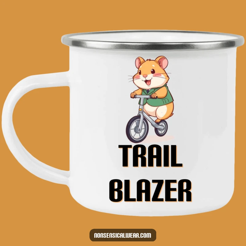 Funny Hamster Unicyclist Camping Mug: Adventure Fuel, Perfect Outdoor Gift