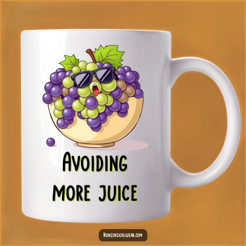 Funny Grapes Sunglasses Mug - Hilarious Fruit Escape Gift Idea