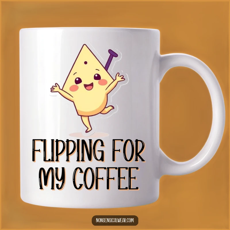 Funny Triangle Cartwheel Mug: Joyful Character, Geometric Fun, Perfect Gift