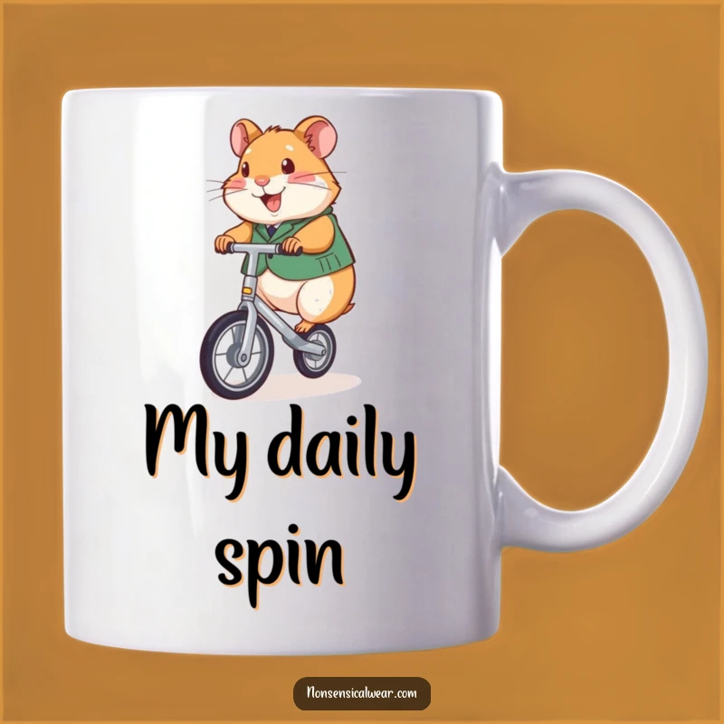 Funny Hamster Unicyclist Mug: A Cheerful Cyclist's Perfect Gift