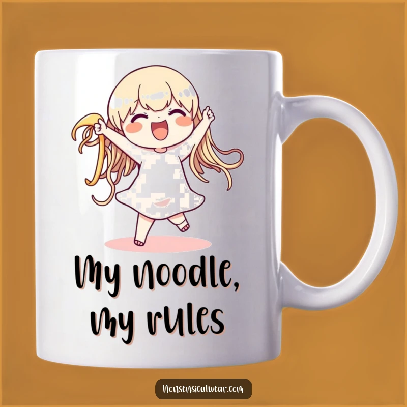 Funny Noodle Dance Mug - Delightful Character's Wiggling Pasta Fun - Perfect Gift