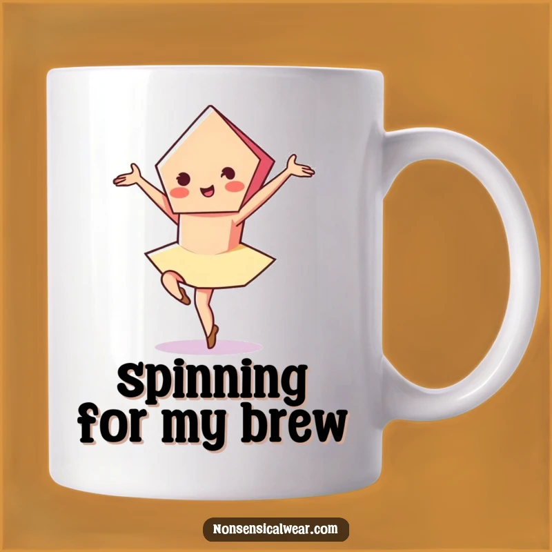 Funny Pentagon Pirouette Mug: Vibrant Character, Elegant Humor, Perfect Gift