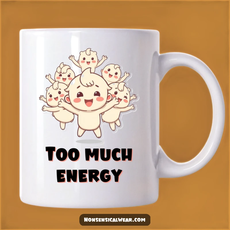 Funny Bouncing Copies Mug - Happy Character's Multiplied Fun - Perfect Gift
