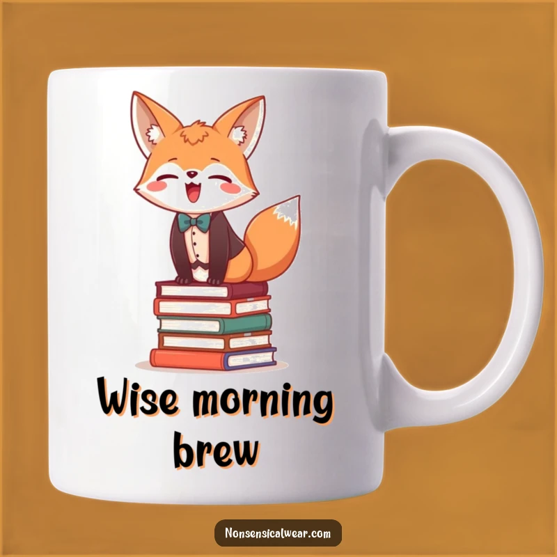 Funny Fox Bookworm Mug: A Giggling Scholar's Perfect Gift