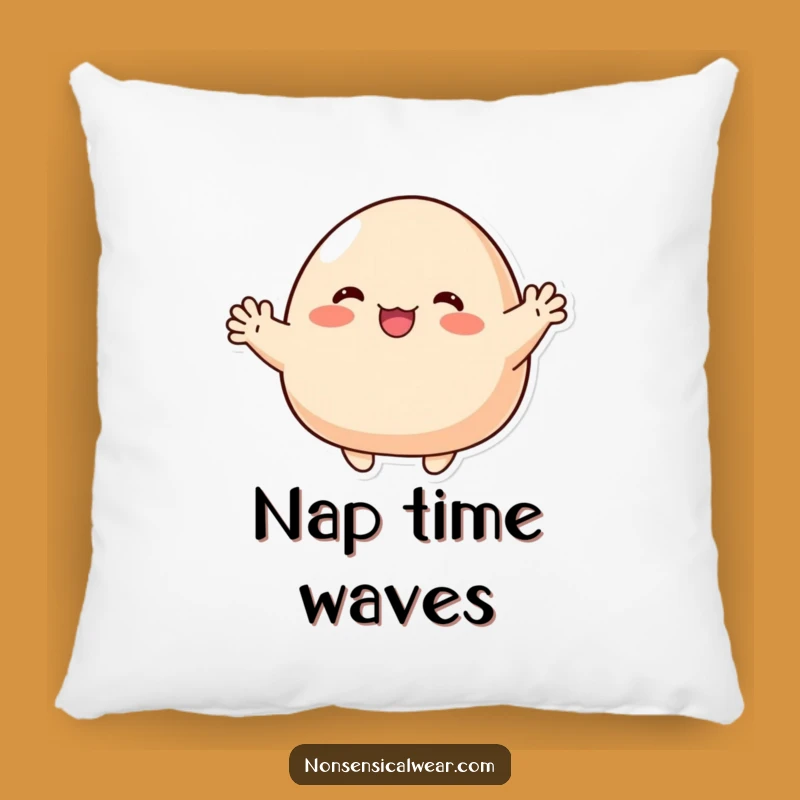 Funny Waving Blob Character Pillow - Cozy Comfort with a Friendly Touch