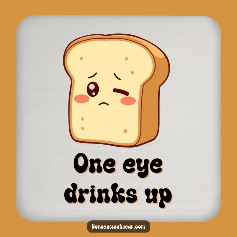 Funny Bewildered Bread Loaf Coaster - Protect Surfaces with Charm