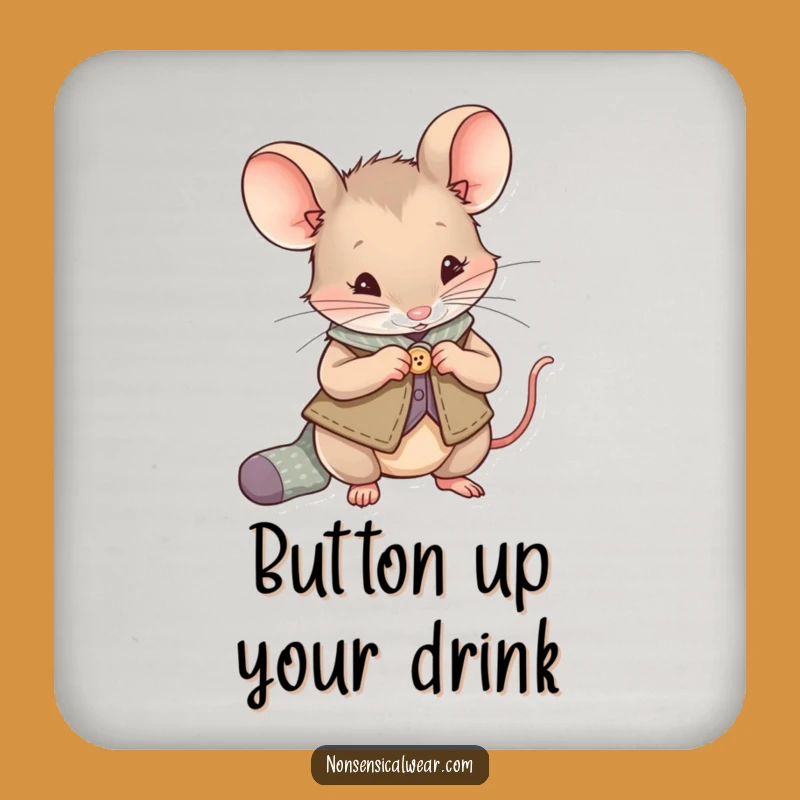 Funny Mouse Sewing Coaster: Tiny Tailor Protection, Charming Funny Gift