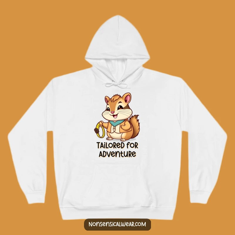 Funny Chipmunk Measuring Hoodie: Cozy Vest Design, Perfect Funny Gift