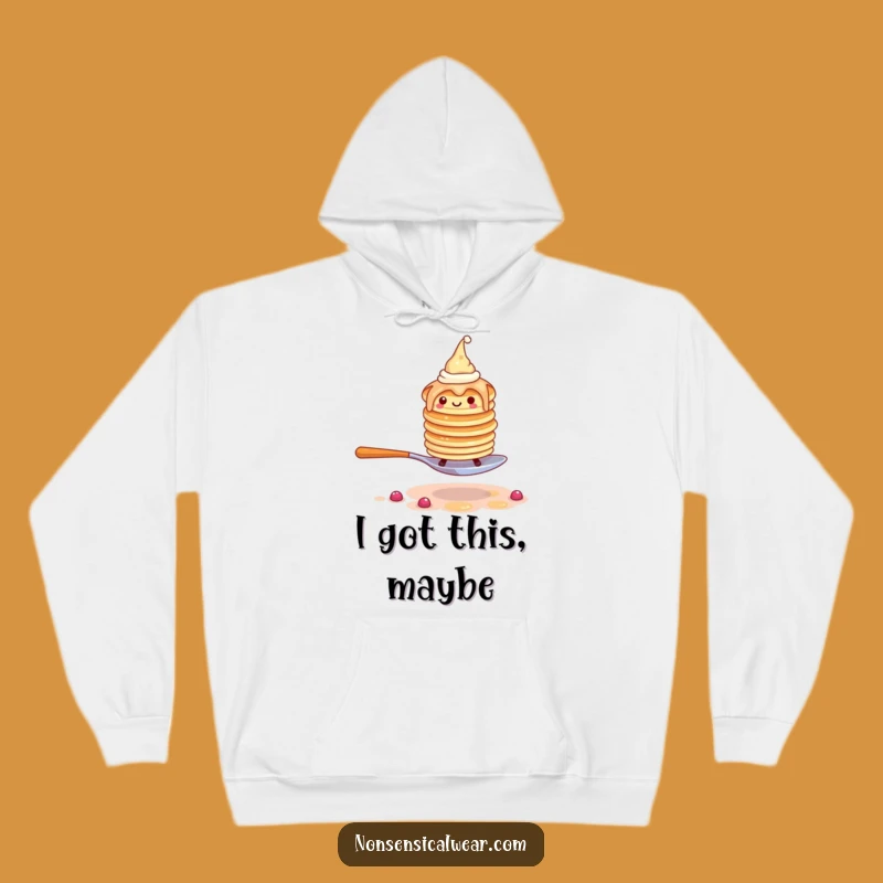 Funny Pancake Stack Hoodie - Cozy Breakfast Comfort Wear Gift