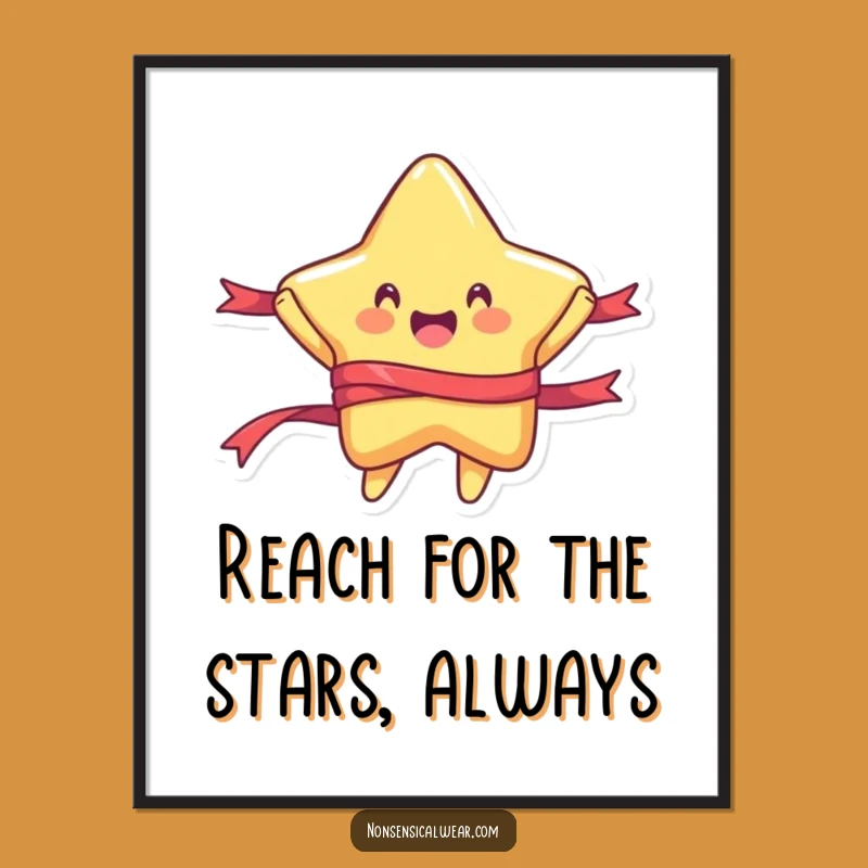 Free Printable Star Jumping Ribbon Wall Art - Joyful Whimsical Decor