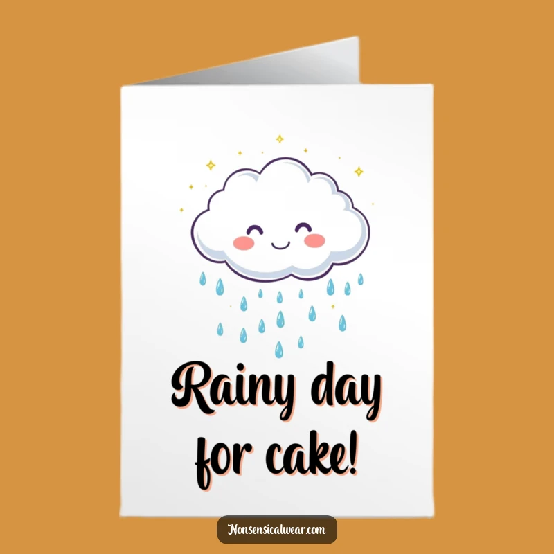 Free Printable Cloud Birthday Card: Cute & Funny Downloadable Gift for Rainy Day Laughs
