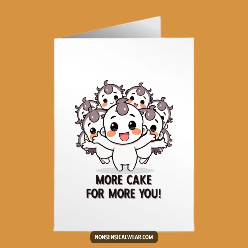 Free Printable Birthday Card: Bouncing Character Copies, Funny Downloadable Gift for Extra Fun