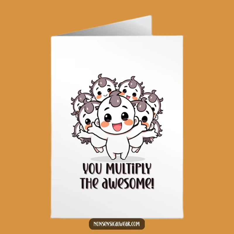 Free Printable Congrats Card: Multiplied Character, Funny Downloadable Gift for Celebrating Abundance