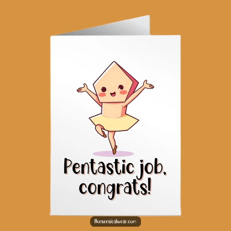 Free Printable Pentagon Congrats Card: Stylish Downloadable Gift for Achievements