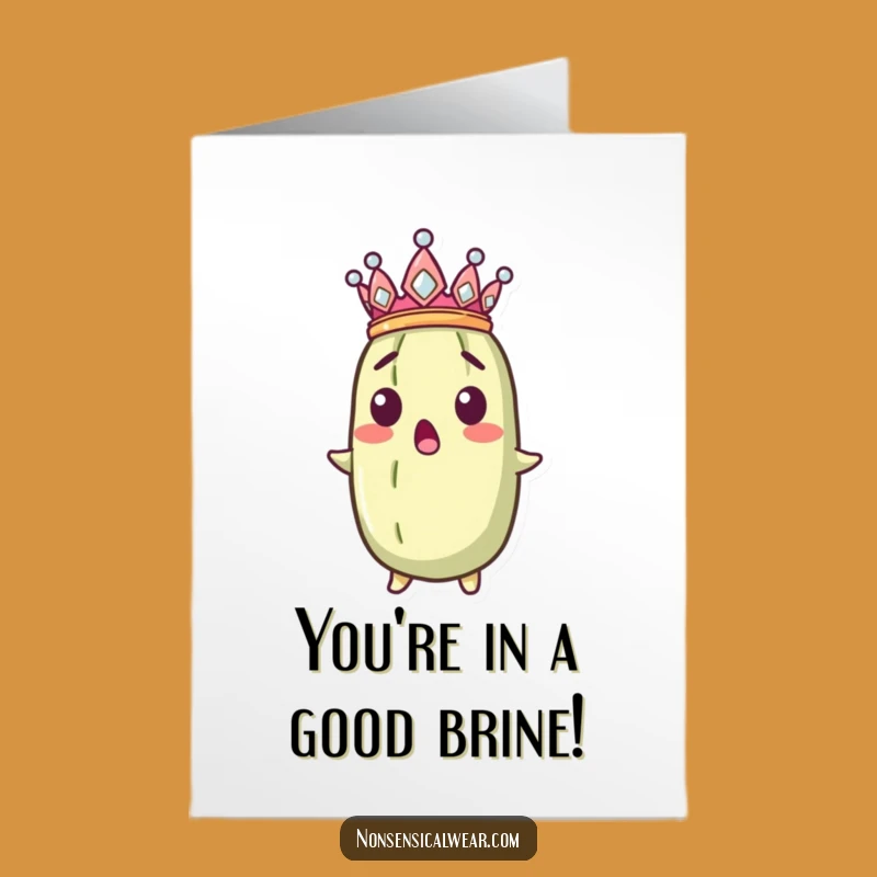 Free Printable Congrats Card: Surprised Pickle Crown Hilarious Downloadable Gift