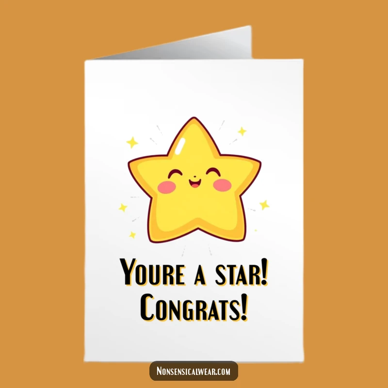 Free Printable Congratulations Card: Joyful Star Bursting Celebration Downloadable Gift