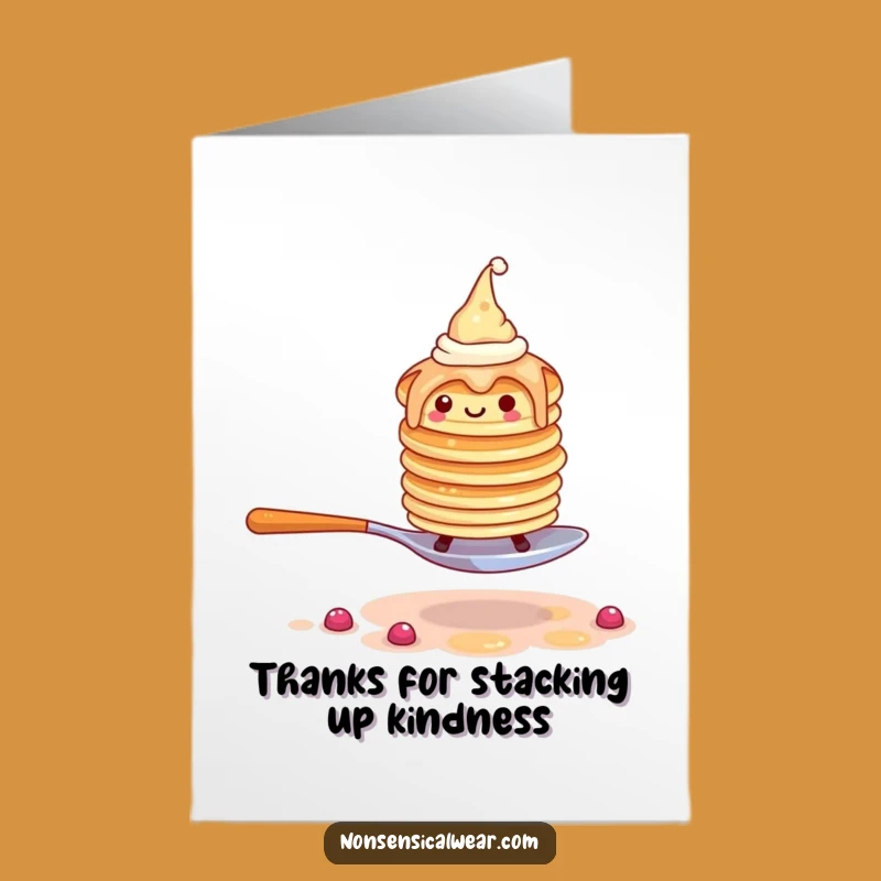 Free Printable Thank You Card: Wobbly Pancakes Funny Downloadable Thanks