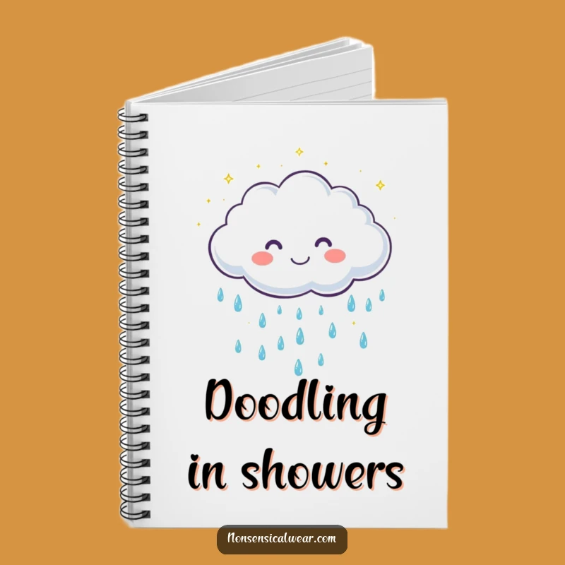 Funny Cloud Raindrops Notebook: Cute Journal, Sparkling Ideas, Perfect Gift