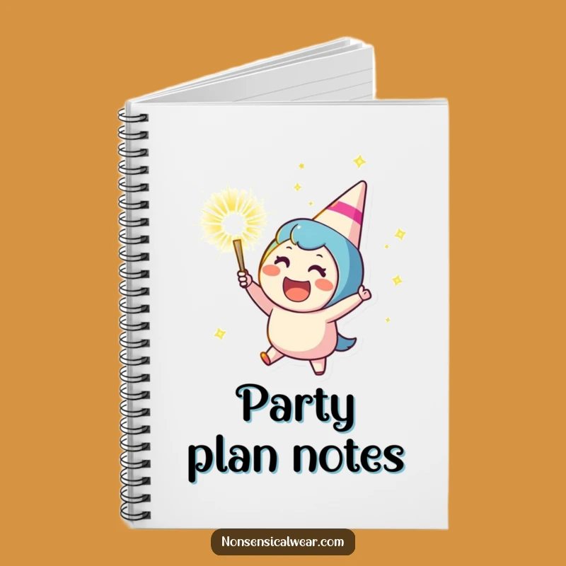 Funny Party Popper Notebook - Cheering Character's Journal - Creative Gift
