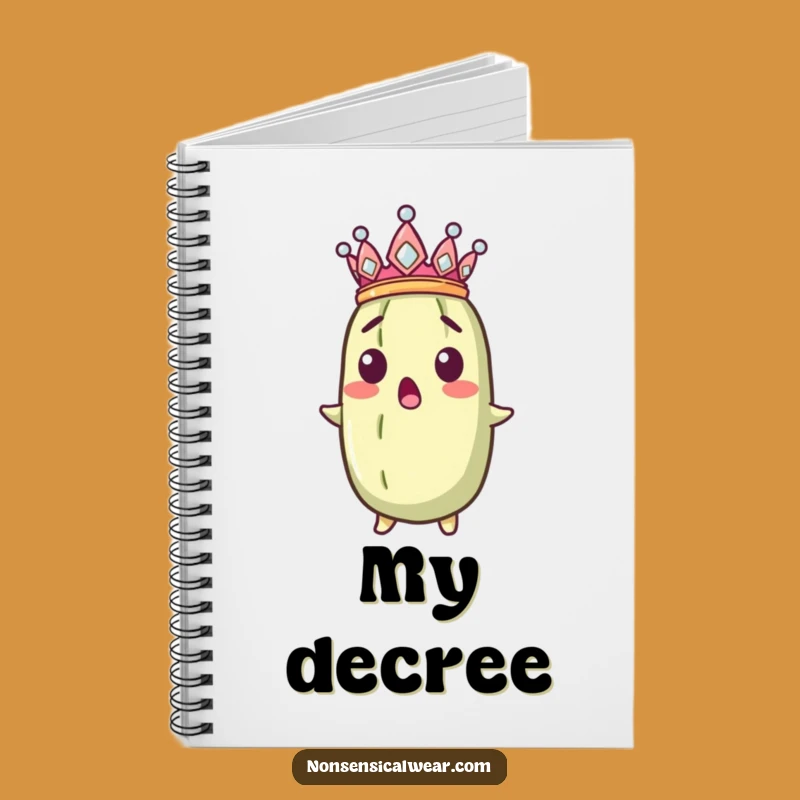 Funny Surprised Pickle King Notebook: Jot Down Royal Decrees