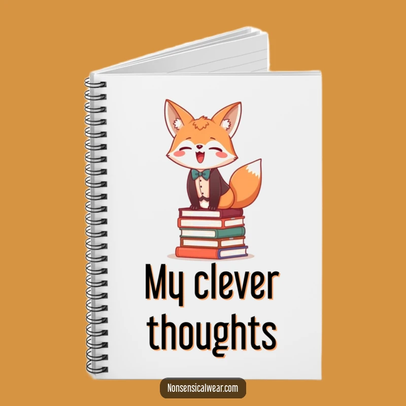 Funny Fox Bookworm Notebook: Write Smart, Laugh Often, Perfect Gift