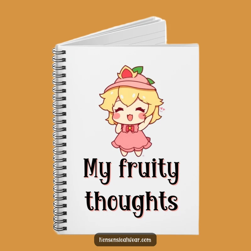 Funny Peach Hat Notebook: Playful Fruit Fan Journal Funny Gift