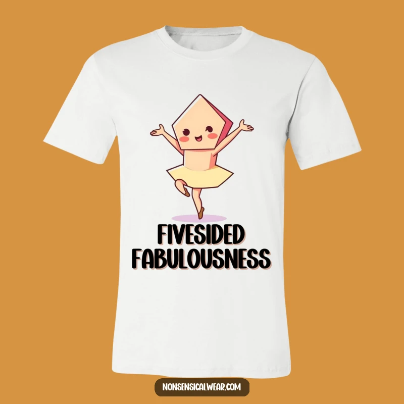 Funny Pentagon Pirouette T-Shirt: Vibrant Character Tee, Graceful Humor, Great Gift