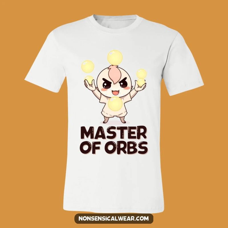 Funny Juggling Orbs T-Shirt - Mischievous Character's Glowing Play - Hilarious Gift Idea