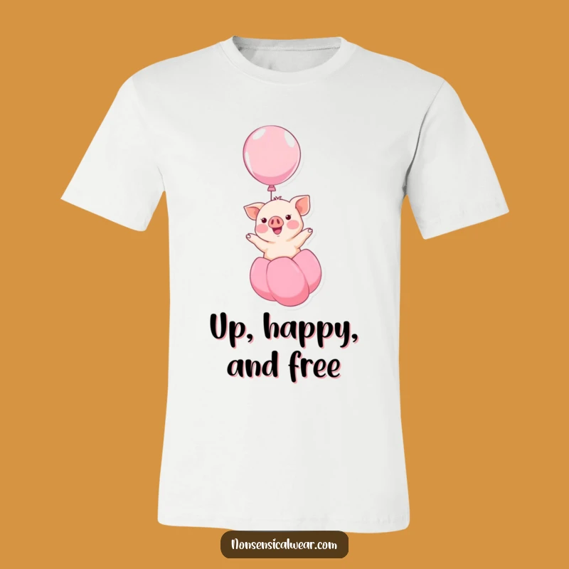 Funny Kawaii Piglet Balloon Tee - Upward Smile Apparel!