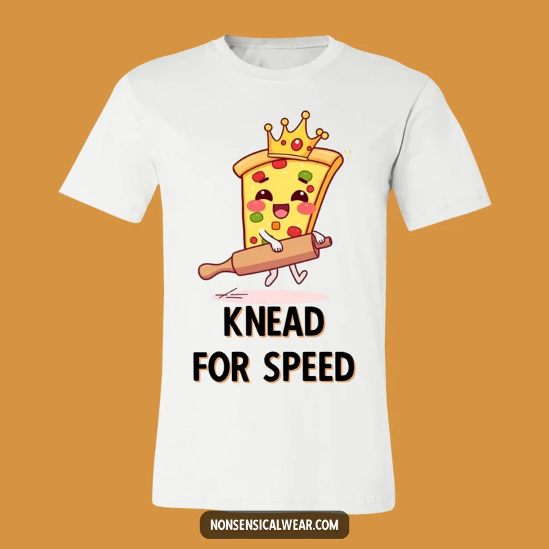 Funny Pizza Crown Ride T-Shirt - Comedic Foodie Apparel Gift