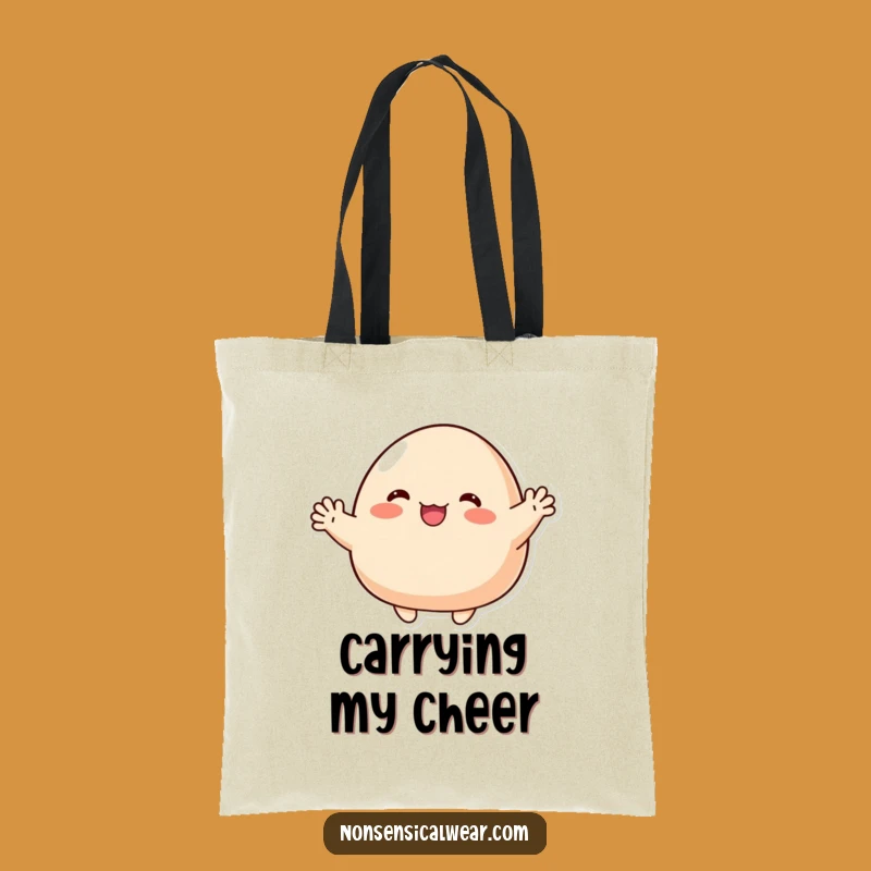 Funny Waving Blob Character Tote Bag - Carry Your Hello Everywhere