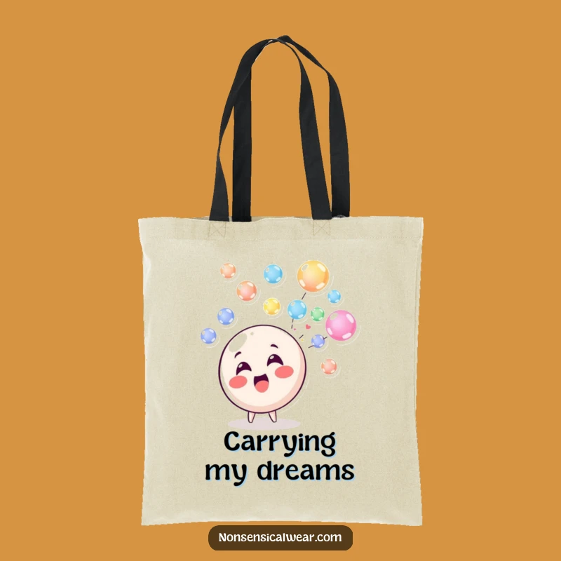Funny Bubble Blowing Circle Character Tote Bag - Stylish and Spacious Fun