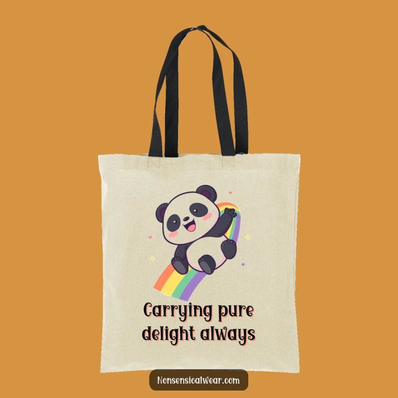 Funny Kawaii Panda Rainbow Tote Bag - Spacious & Stylish Funny Gift